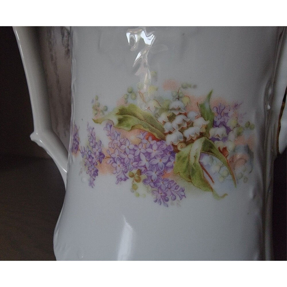 Vintage Floral Teapot Coffee Pot European Style 11" Retro Grannycore Victorian - Picture 3 of 8